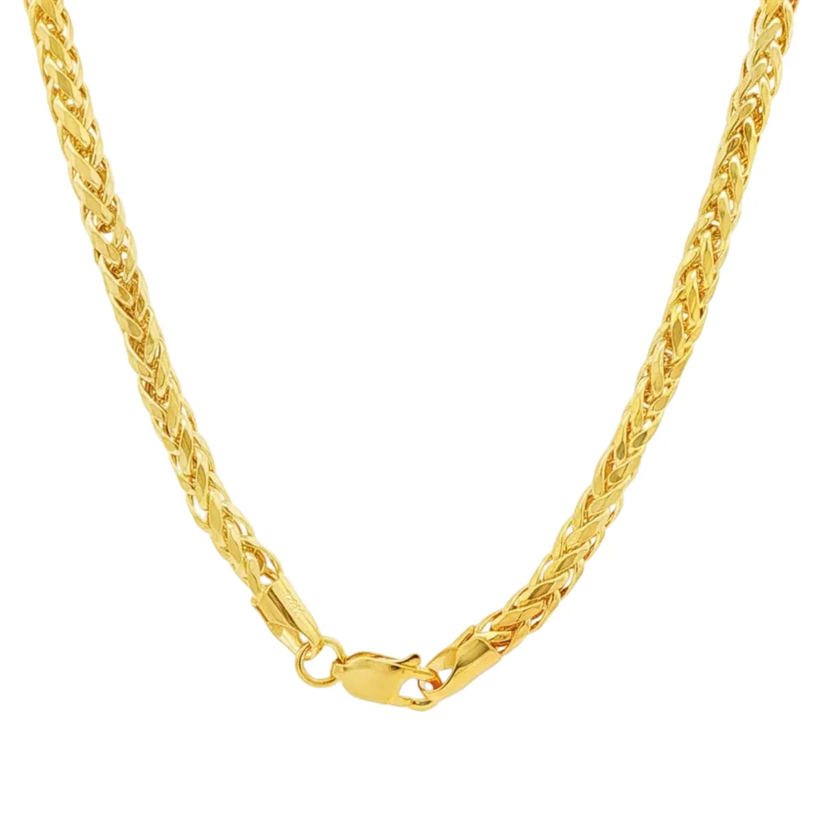14K Yellow Palm Link Chain, 3 mm, 18 to 24 Inches