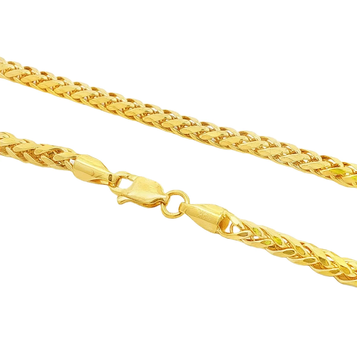 14K Yellow Palm Link Chain, 3 mm, 18 to 24 Inches
