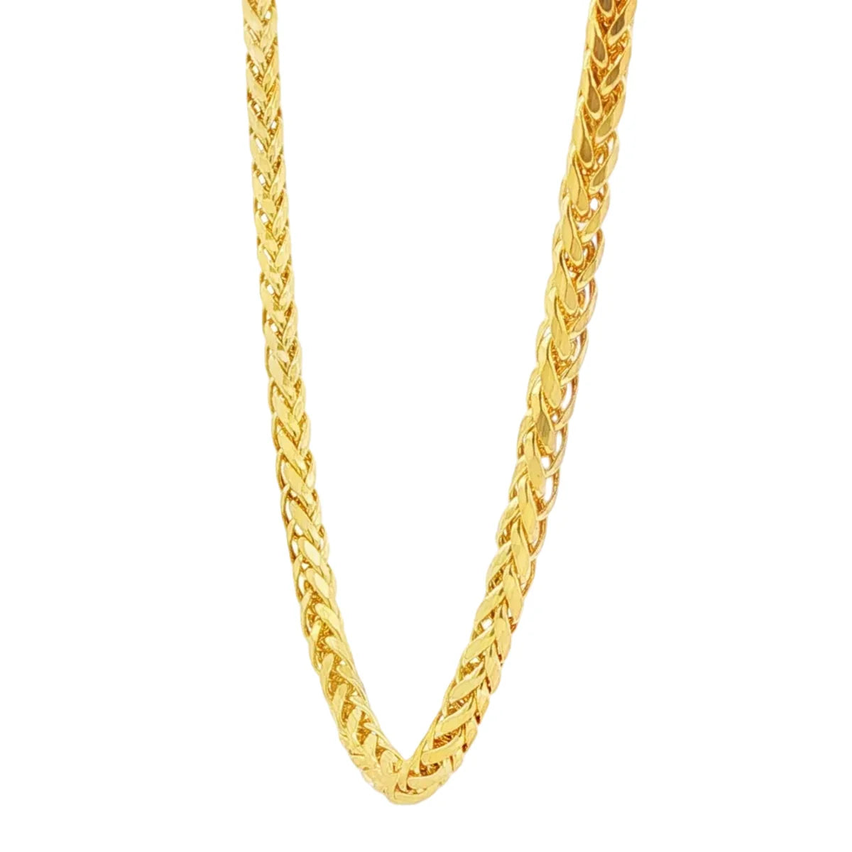 14K Yellow Palm Link Chain, 3 mm, 18 to 24 Inches