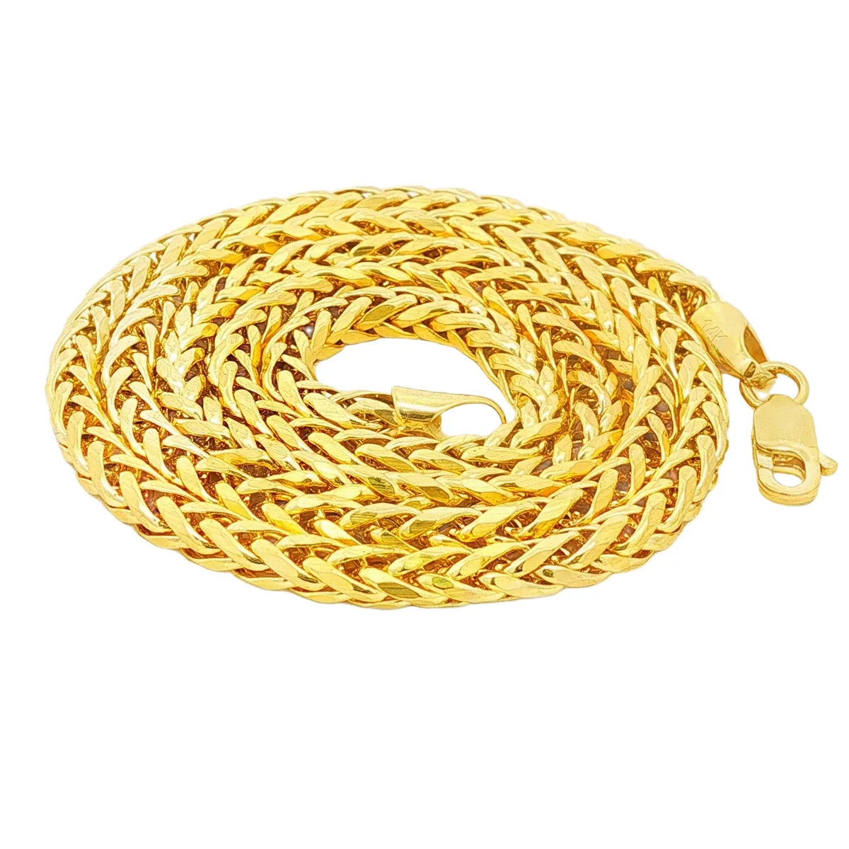 14K Yellow Palm Link Chain, 3 mm, 18 to 24 Inches