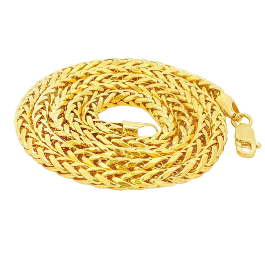 14K Yellow Palm Link Chain, 3 mm, 18 to 24 Inches